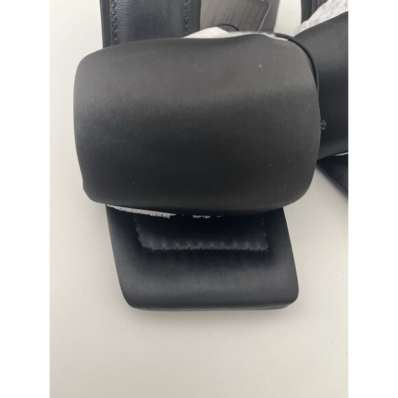 Forever 21 Women’s Sandals Heels Black Square Open Toe Size 7.5 - Picture 10 of 12